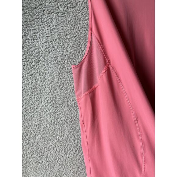 Lululemon Tank Top Medium 8 Mesh Panel Wide Strap Stretchy Salmon Pink Athletic - Picture 3 of 16